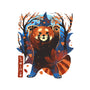 Red Panda In Autumn-Womens-V-Neck-Tee-IKILO