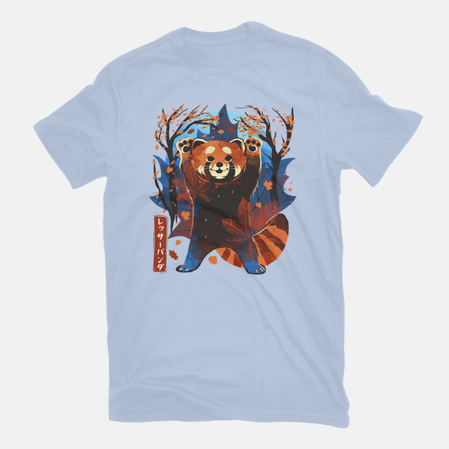 Red Panda In Autumn-Unisex-Basic-Tee-IKILO