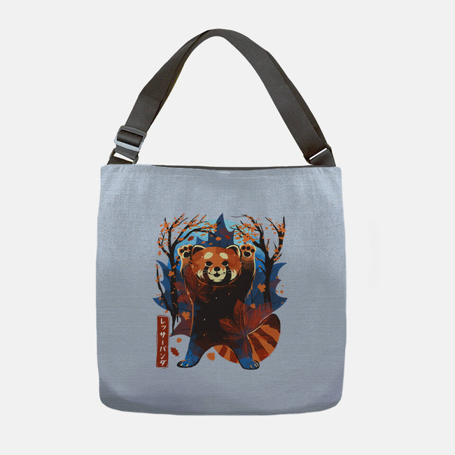 Red Panda In Autumn-None-Adjustable Tote-Bag-IKILO