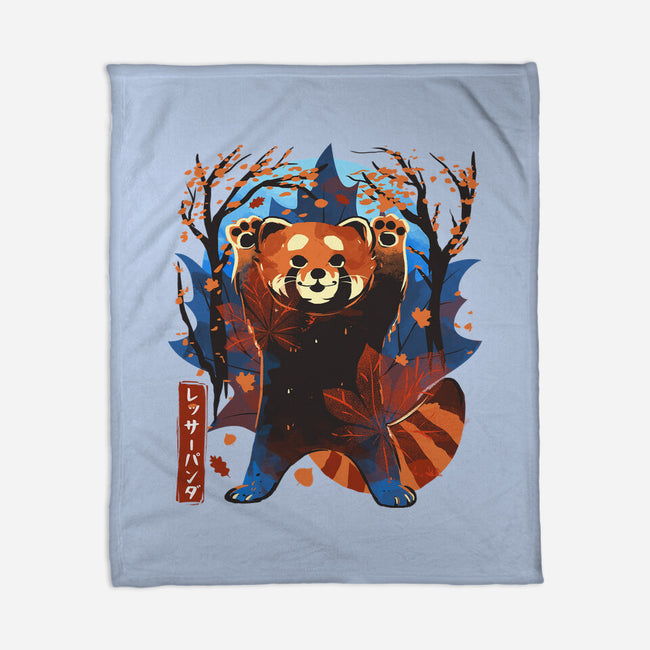 Red Panda In Autumn-None-Fleece-Blanket-IKILO
