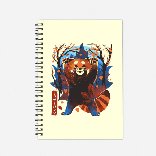 Red Panda In Autumn-None-Dot Grid-Notebook-IKILO