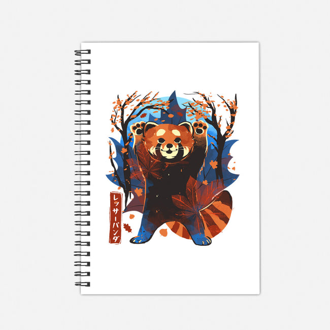 Red Panda In Autumn-None-Dot Grid-Notebook-IKILO
