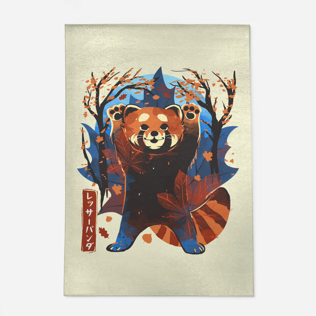 Red Panda In Autumn-None-Outdoor-Rug-IKILO