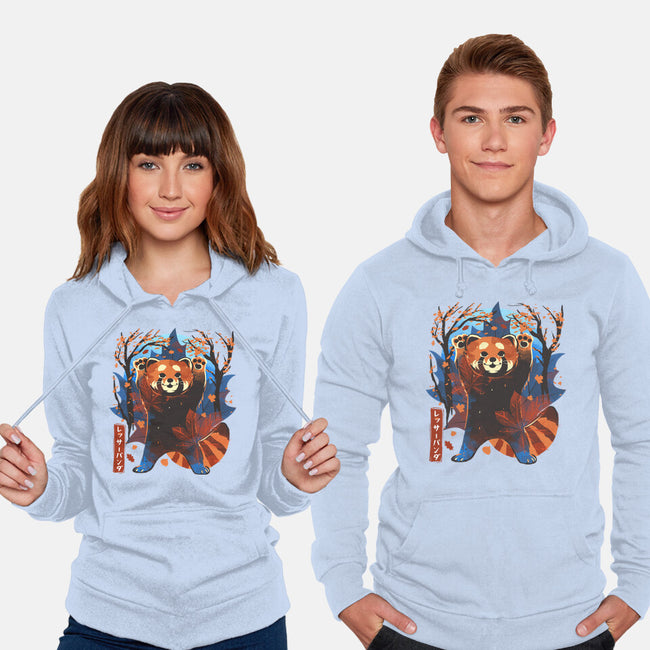 Red Panda In Autumn-Unisex-Pullover-Sweatshirt-IKILO