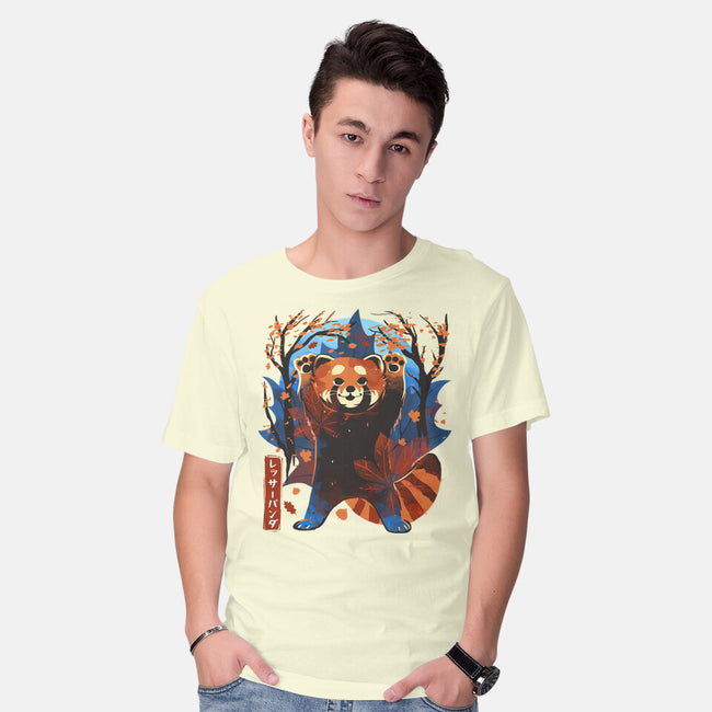 Red Panda In Autumn-Mens-Basic-Tee-IKILO