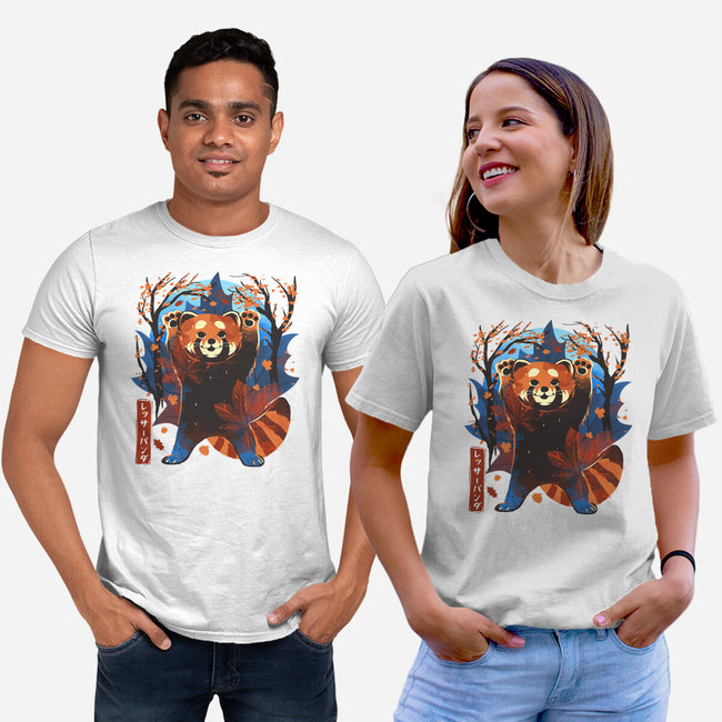 Red Panda In Autumn-Unisex-Basic-Tee-IKILO