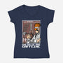 Science Puppet Coffee Lab-Womens-V-Neck-Tee-Studio Mootant