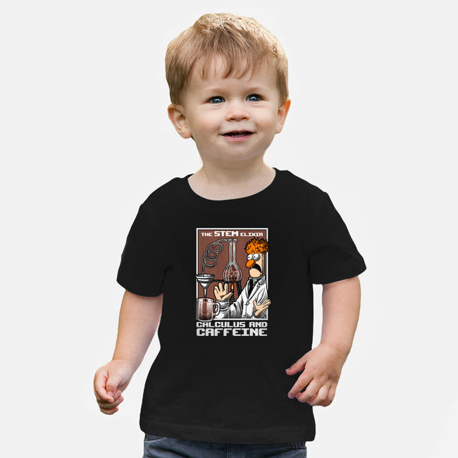 Science Puppet Coffee Lab-Baby-Basic-Tee-Studio Mootant