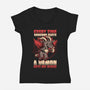 Demon Fart Wings-Womens-V-Neck-Tee-Studio Mootant