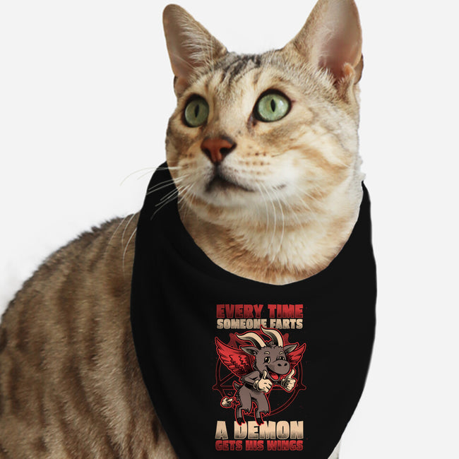 Demon Fart Wings-Cat-Bandana-Pet Collar-Studio Mootant