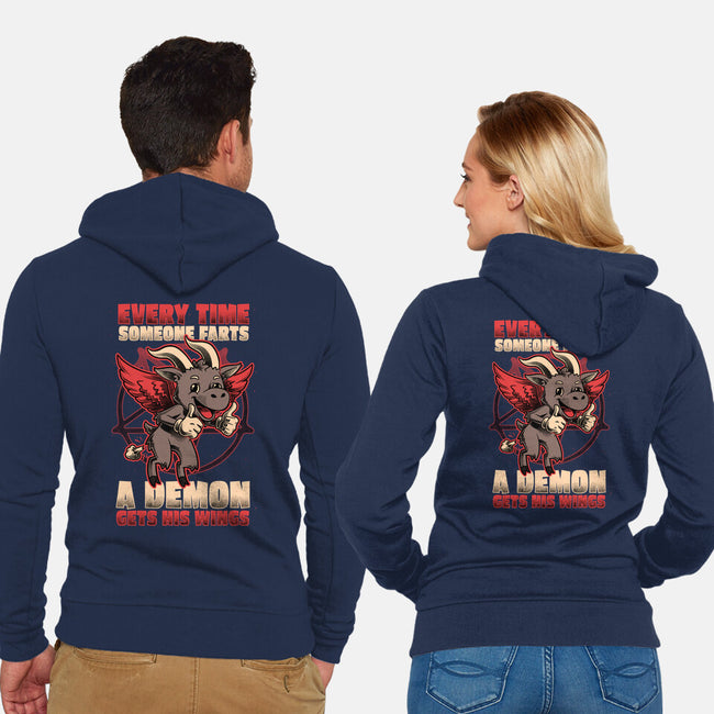 Demon Fart Wings-Unisex-Zip-Up-Sweatshirt-Studio Mootant