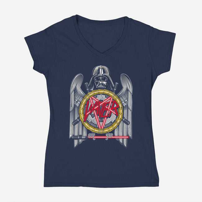 Vader Of Death-Womens-V-Neck-Tee-CappO