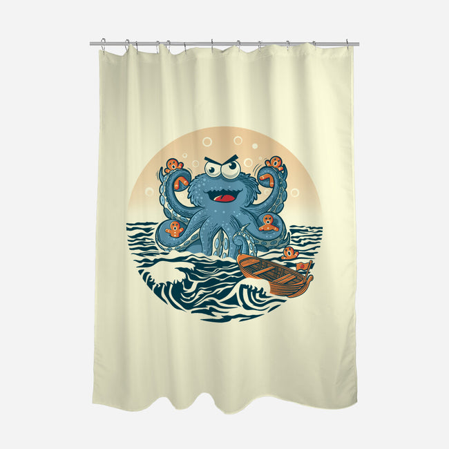 Cookie Kraken Attack-None-Polyester-Shower Curtain-erion_designs