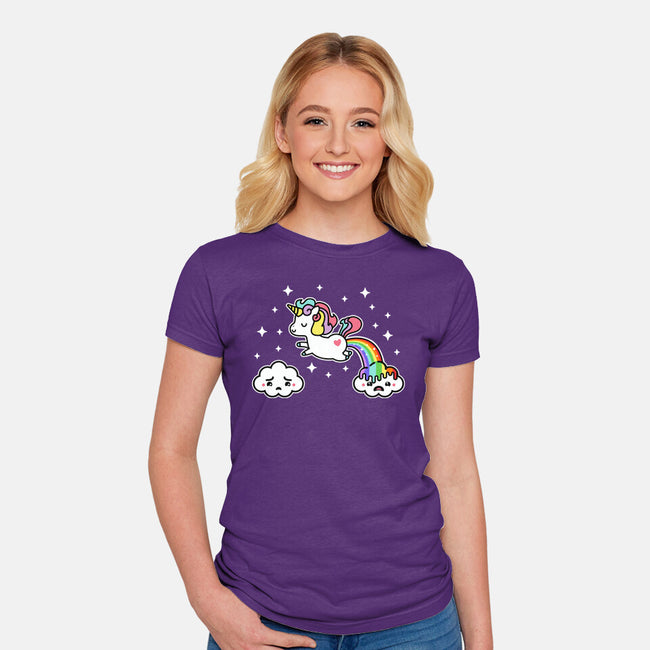 Poopiecorn-Womens-Fitted-Tee-demonigote