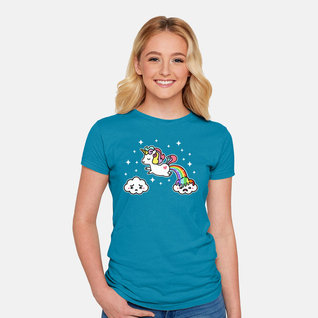 Poopiecorn-Womens-Fitted-Tee-demonigote