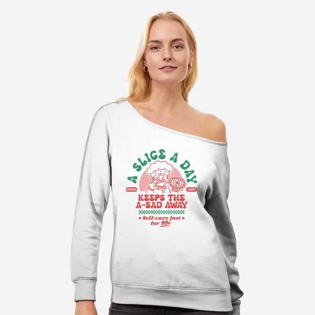 A Slice A Day-Womens-Off Shoulder-Sweatshirt-demonigote