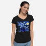 Bluey Bluey Night-Womens-V-Neck-Tee-naomori