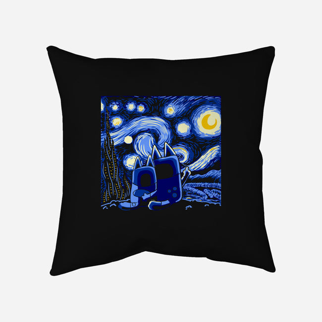 Bluey Bluey Night-None-Non-Removable Cover w Insert-Throw Pillow-naomori