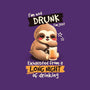 Drunk Sloth-None-Removable Cover-Throw Pillow-NemiMakeit