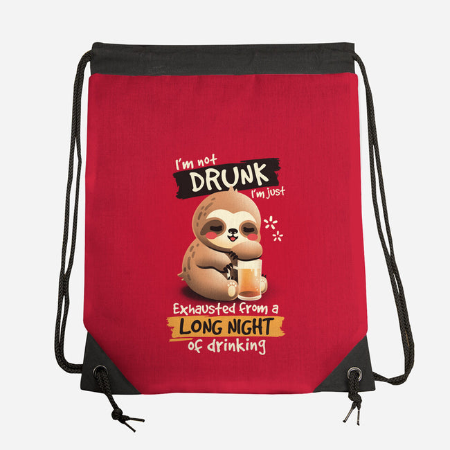 Drunk Sloth-None-Drawstring-Bag-NemiMakeit