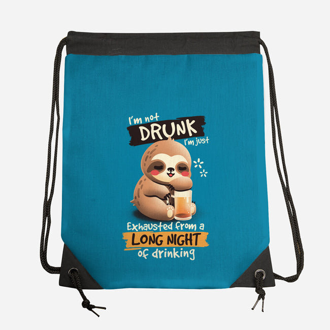 Drunk Sloth-None-Drawstring-Bag-NemiMakeit