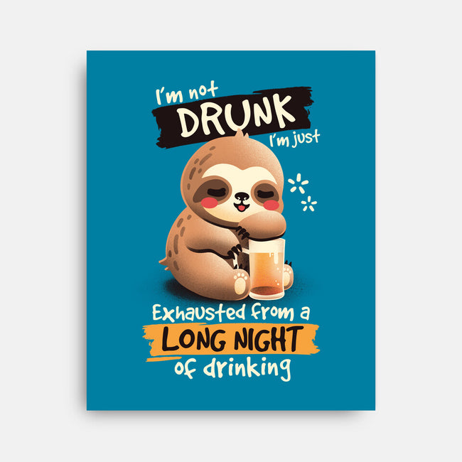 Drunk Sloth-None-Stretched-Canvas-NemiMakeit