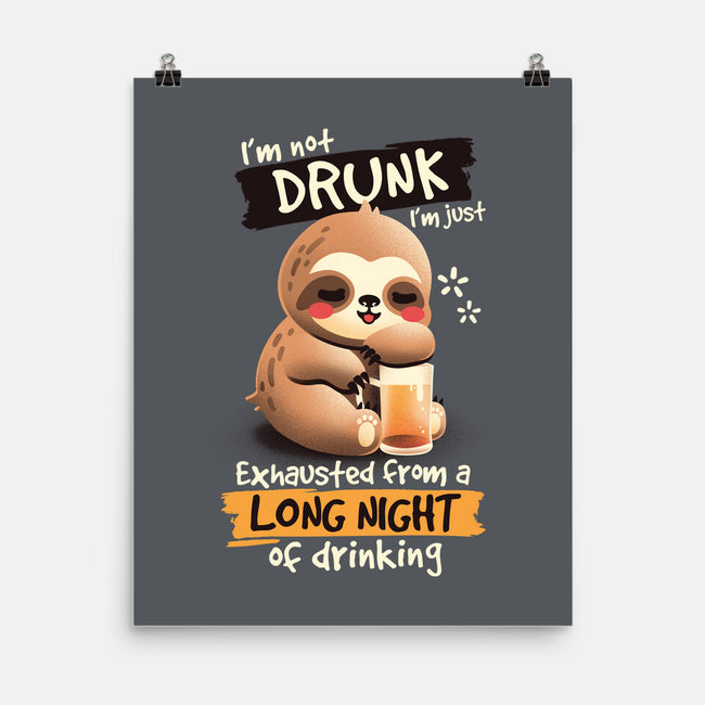 Drunk Sloth-None-Matte-Poster-NemiMakeit