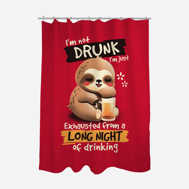 Drunk Sloth-None-Polyester-Shower Curtain-NemiMakeit