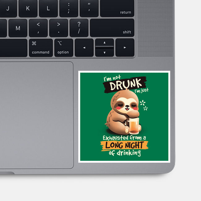 Drunk Sloth-None-Glossy-Sticker-NemiMakeit