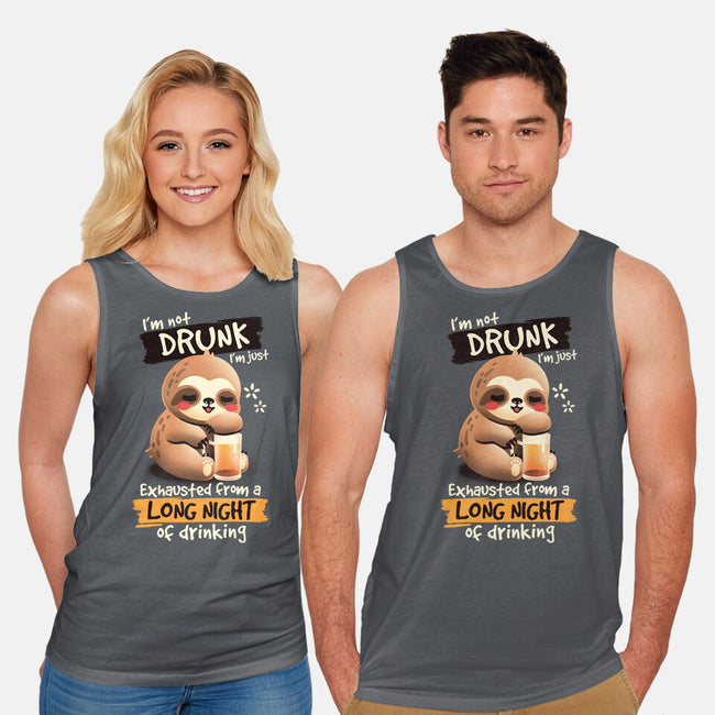 Drunk Sloth-Unisex-Basic-Tank-NemiMakeit