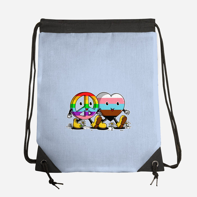 Peace And Love Friends-None-Drawstring-Bag-sebasebi