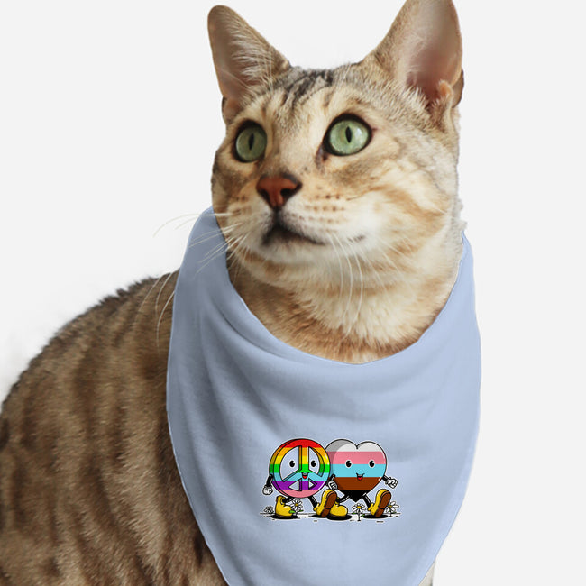 Peace And Love Friends-Cat-Bandana-Pet Collar-sebasebi