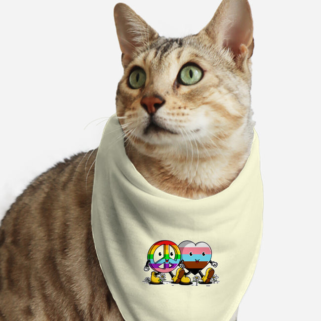 Peace And Love Friends-Cat-Bandana-Pet Collar-sebasebi