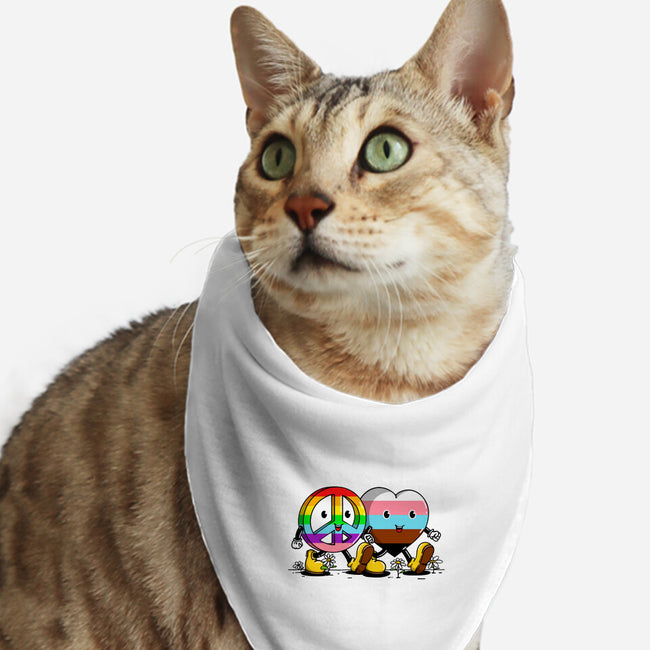 Peace And Love Friends-Cat-Bandana-Pet Collar-sebasebi