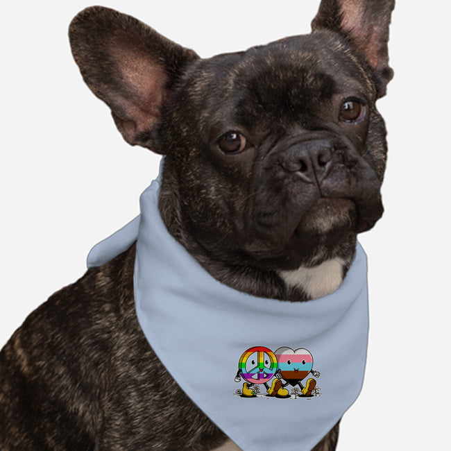 Peace And Love Friends-Dog-Bandana-Pet Collar-sebasebi