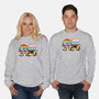 Peace And Love Friends-Unisex-Crew Neck-Sweatshirt-sebasebi