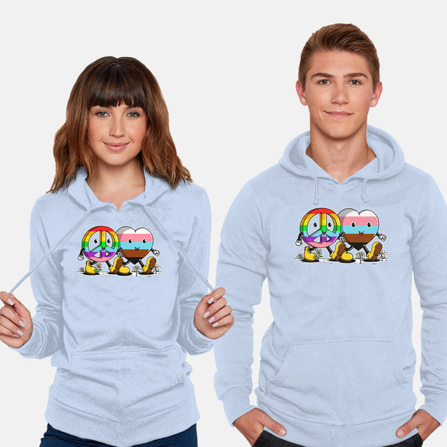 Peace And Love Friends-Unisex-Pullover-Sweatshirt-sebasebi