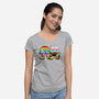 Peace And Love Friends-Womens-V-Neck-Tee-sebasebi