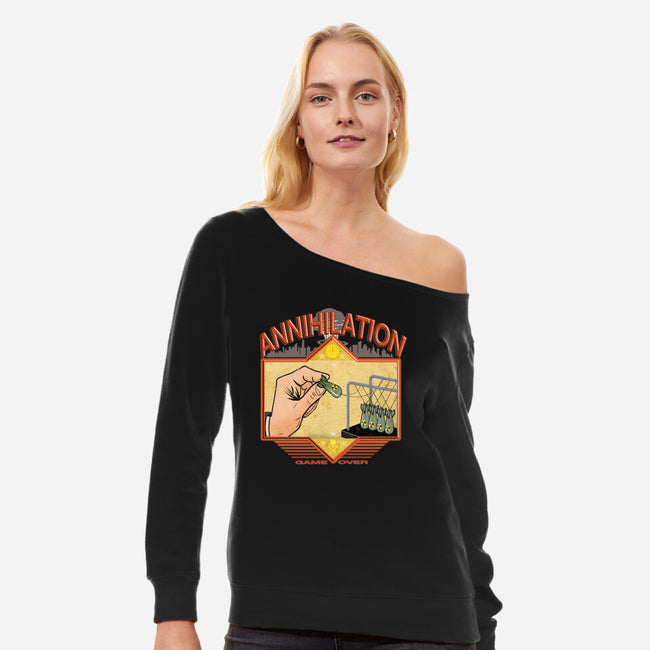 The Annihilation Game-Womens-Off Shoulder-Sweatshirt-palmstreet