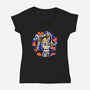 Spooky But Cozy-Womens-V-Neck-Tee-artyx