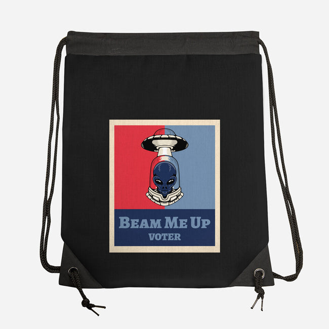 Beam Me Up Voter-None-Drawstring-Bag-ElLocoMus