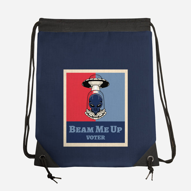 Beam Me Up Voter-None-Drawstring-Bag-ElLocoMus