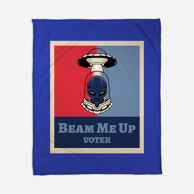 Beam Me Up Voter-None-Fleece-Blanket-ElLocoMus