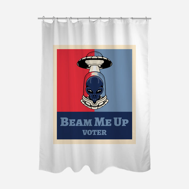 Beam Me Up Voter-None-Polyester-Shower Curtain-ElLocoMus