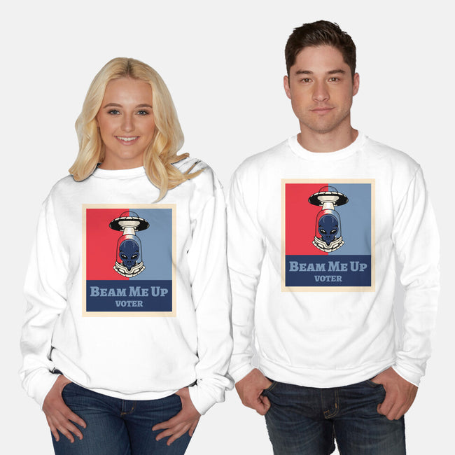 Beam Me Up Voter-Unisex-Crew Neck-Sweatshirt-ElLocoMus