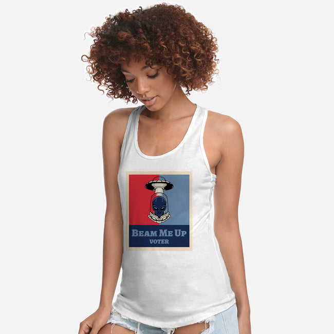 Beam Me Up Voter-Womens-Racerback-Tank-ElLocoMus