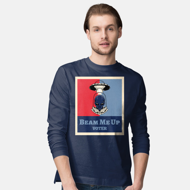 Beam Me Up Voter-Mens-Long Sleeved-Tee-ElLocoMus