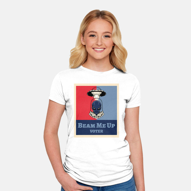 Beam Me Up Voter-Womens-Fitted-Tee-ElLocoMus