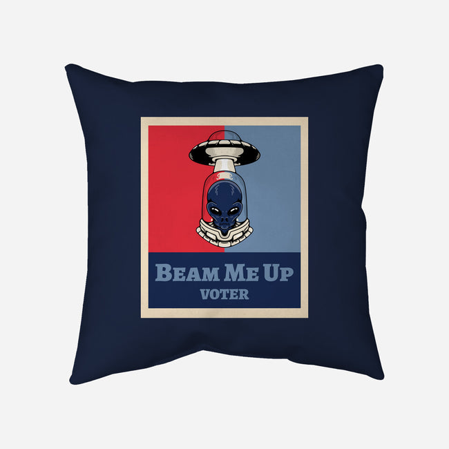 Beam Me Up Voter-None-Non-Removable Cover w Insert-Throw Pillow-ElLocoMus