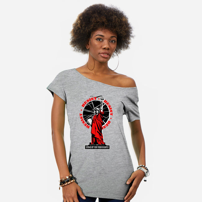 Stand Up For Your Rights-Womens-Off Shoulder-Tee-palmstreet